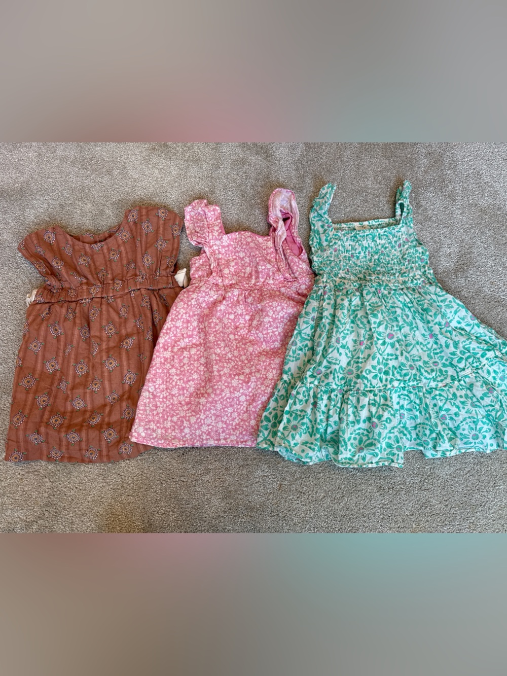 Girls Size 2 Summer Dress Bundle Crewcuts Zara Cat & Jack Floral Dresses VGUC